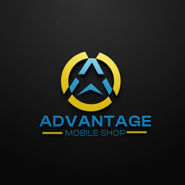 Advantage Mobile Shop logo on black background